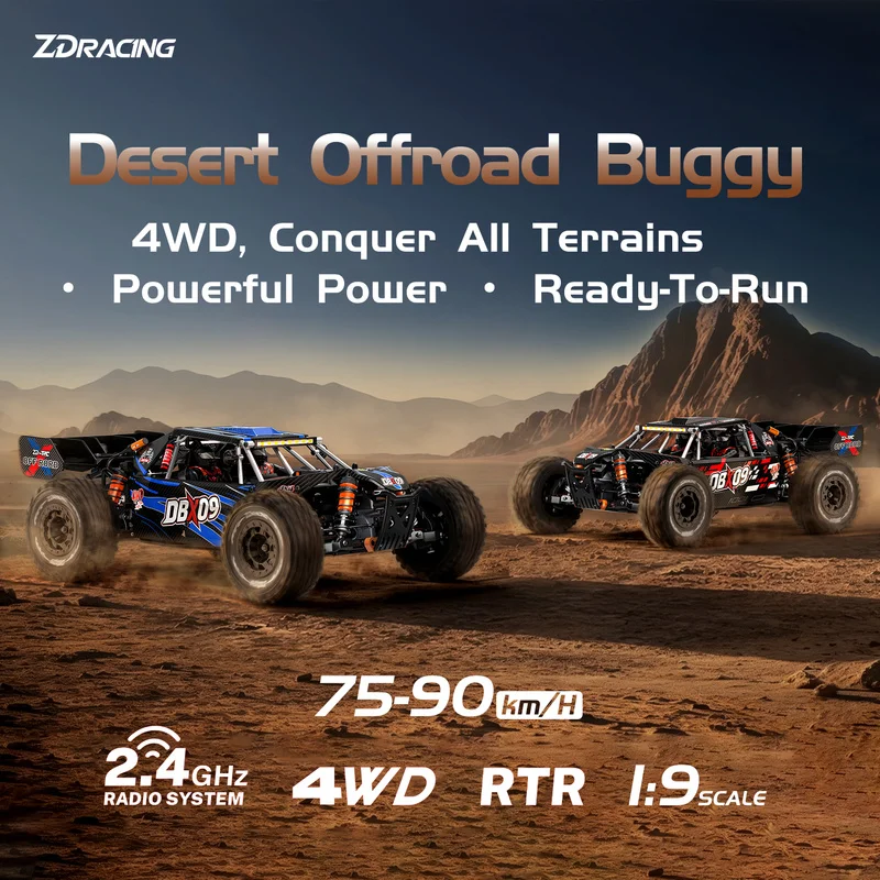 ZD Racing 1/9 DBX09 4WD Desert Buggy 3S 4S 70 80KM/H Off-Road Vehicle 3670 Brushless Motor 2.4Ghz Radio System RC Car Customized