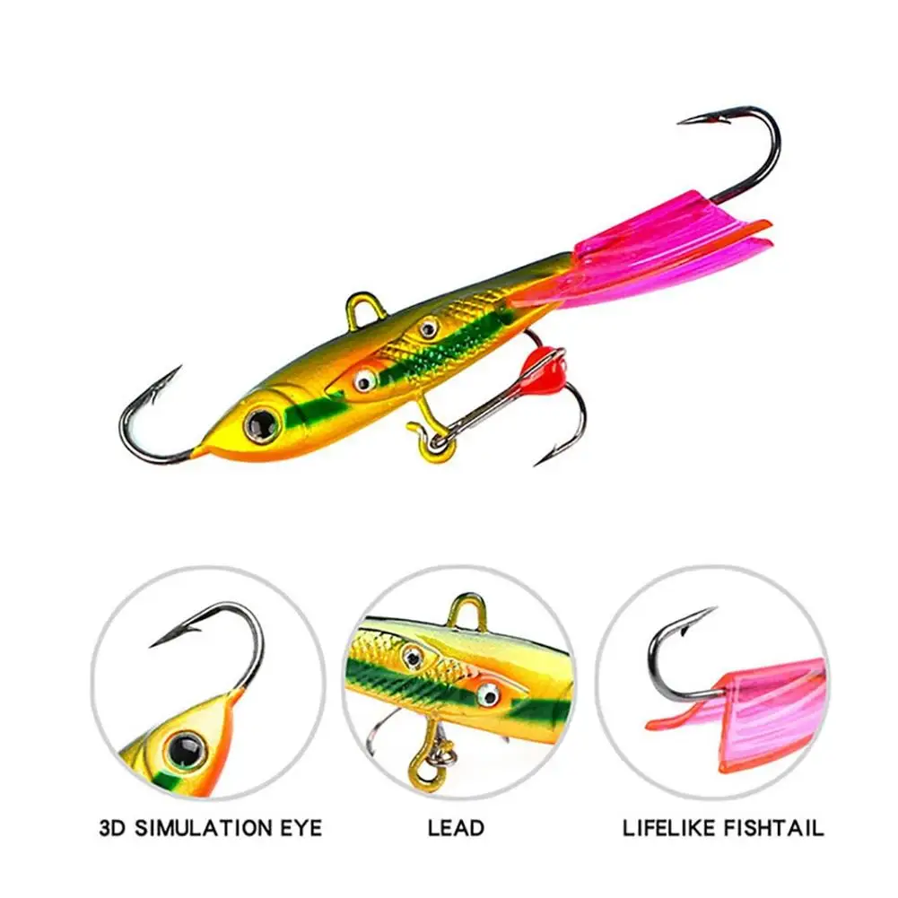 الشتاء الجليد الصيد إغراء موازن المهنية الشتاء تهزهز Wobblers الطعم لسمك السلمون المرقط باس بايك الكارب لصيد الأسماك Pesca #5