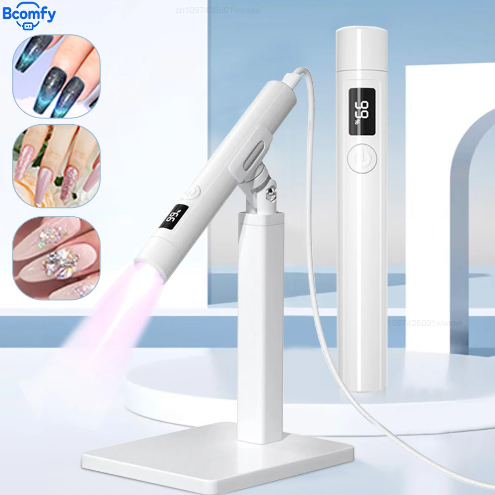 Lámpara LED UV para uñas, lámpara secadora de uñas, Mini secadora de uñas portátil extraíble, lámpara recargable para uñas de Gel, herramientas de decoración de uñas