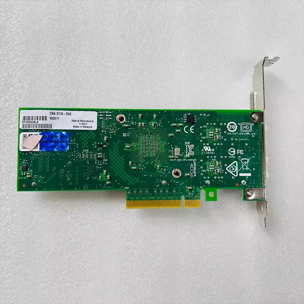 10 Gigabit net-work card With Double Electrical Ports With security blue label X710-DA2 X710-DA2BLK