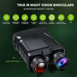 Binoculars Night Vision Device 1080P HD 850nm Infrared 5X Digital Zoom Telescope Goggles Outdoor Hunting Camping Full Dark 300m