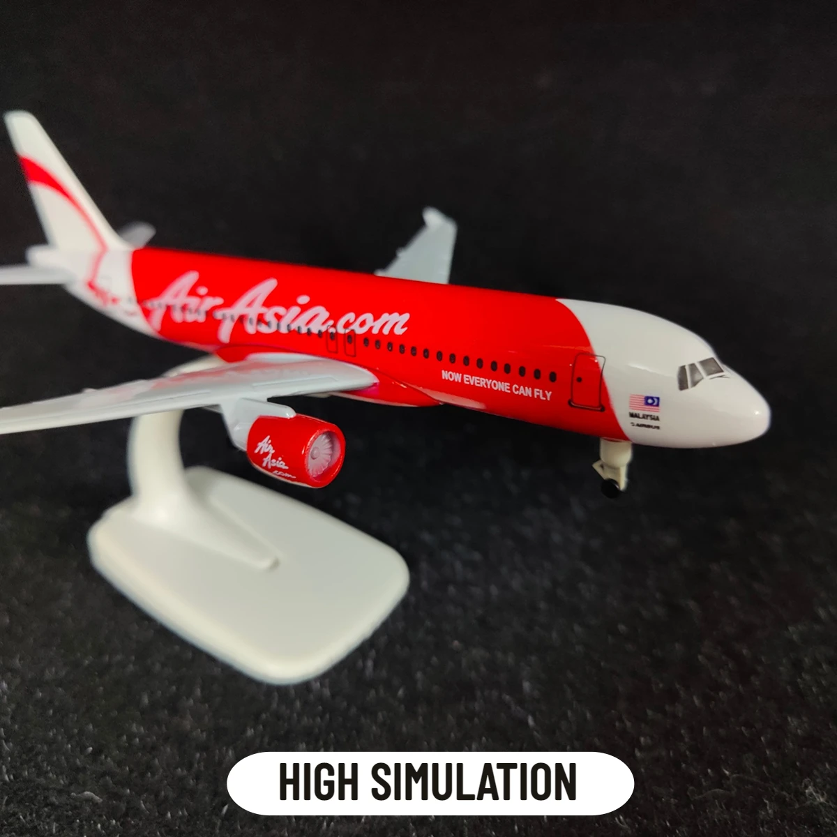 Scale 1:250 Metal Aircraft Model Replica, AIR ASIA A320 Airplane Aviation Decoration Miniature Art Collection Kid Boy Toy