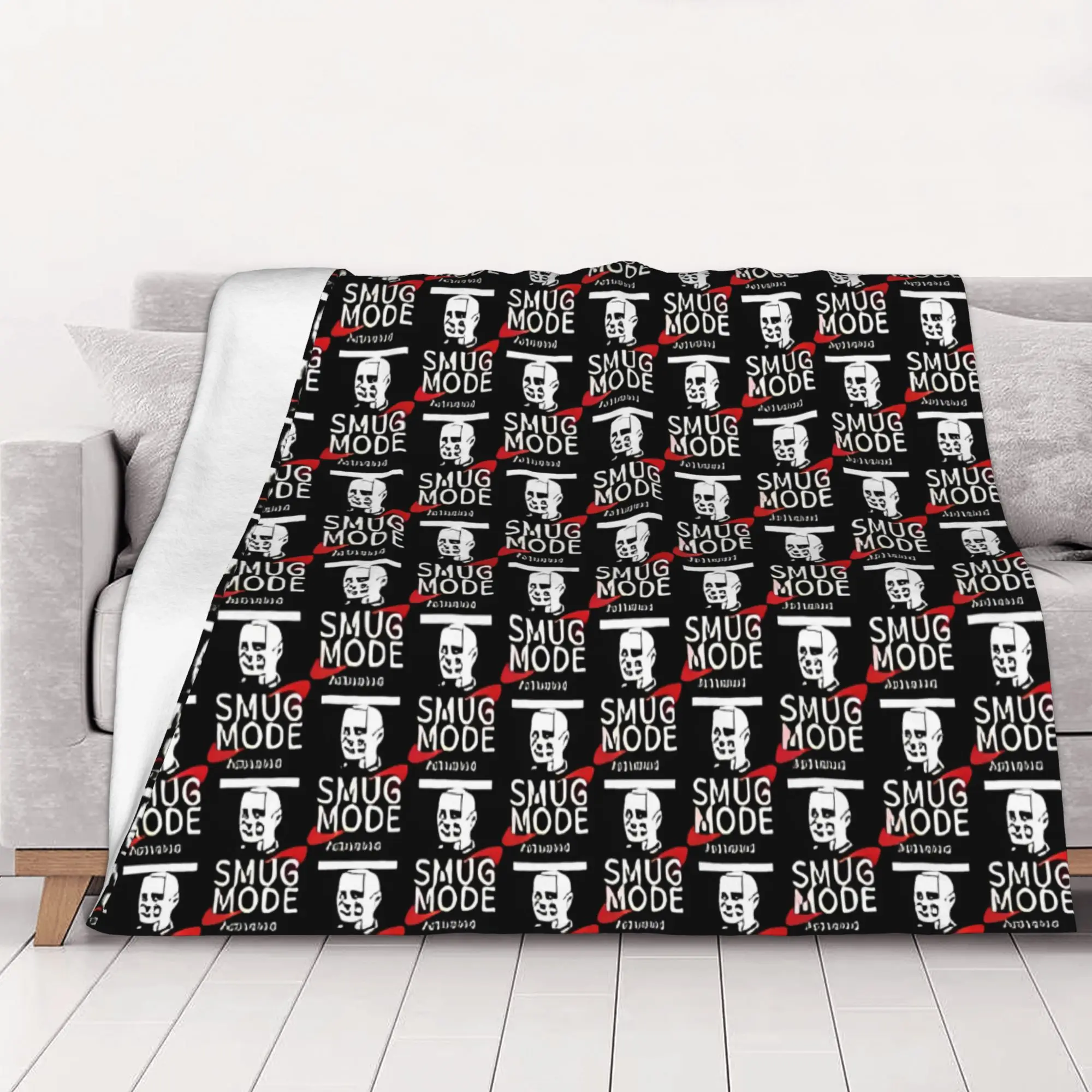 1PC home Cutecore Smug Mode Activated Smeg Head Red Dwarf Blanket Super Cosy Plush Home Living Room Sofa halloween