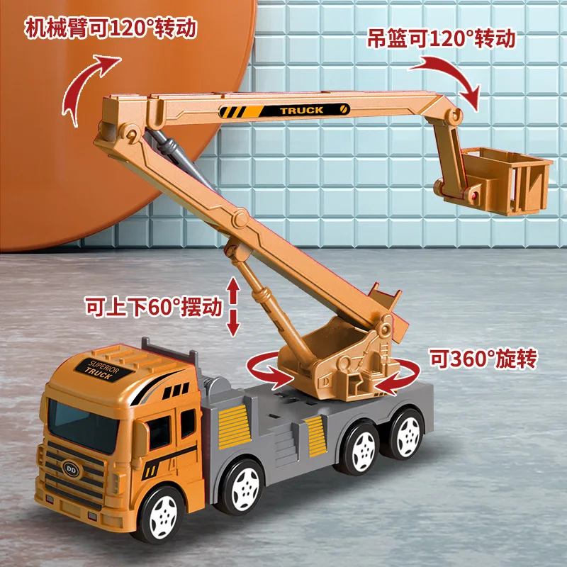 Modelo de motor de incêndio cidade engenharia carro diecast liga caminhão basculante guindaste veículo meninos brinquedos educativos interativos criança b058