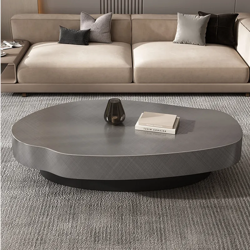 Special-Shaped Coffee Table Electroplated Brushed Stainless Steel Tea Table Living Room Stainless Steel Beautiful Furniture