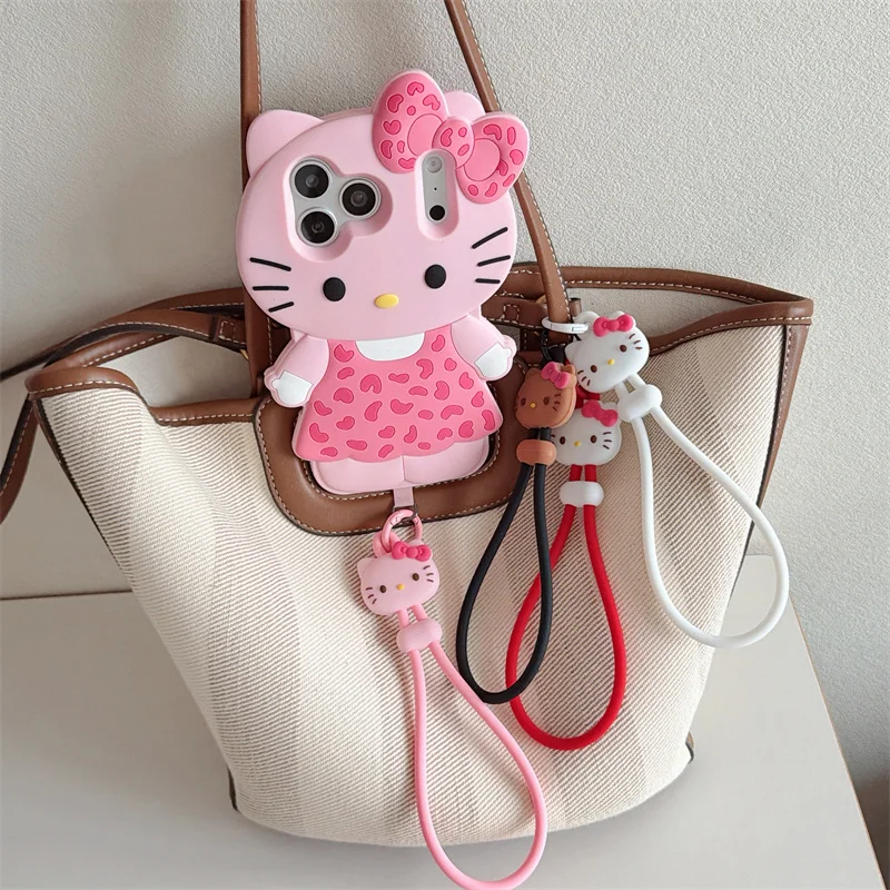 Niedlicher Cartoon Hello Kitty Handy-Handschlaufe aus Silikon, Anti-Verlust-Lanyard, Taschenanhänger für iPhone, Samsung und alle Handys – Detail 20