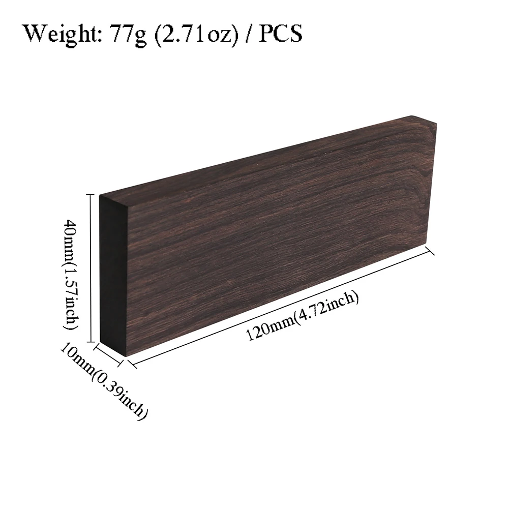 기타 핑거 보드용 흑단 목재 블랭크, 악기 액세서리, 2 개, 4 개