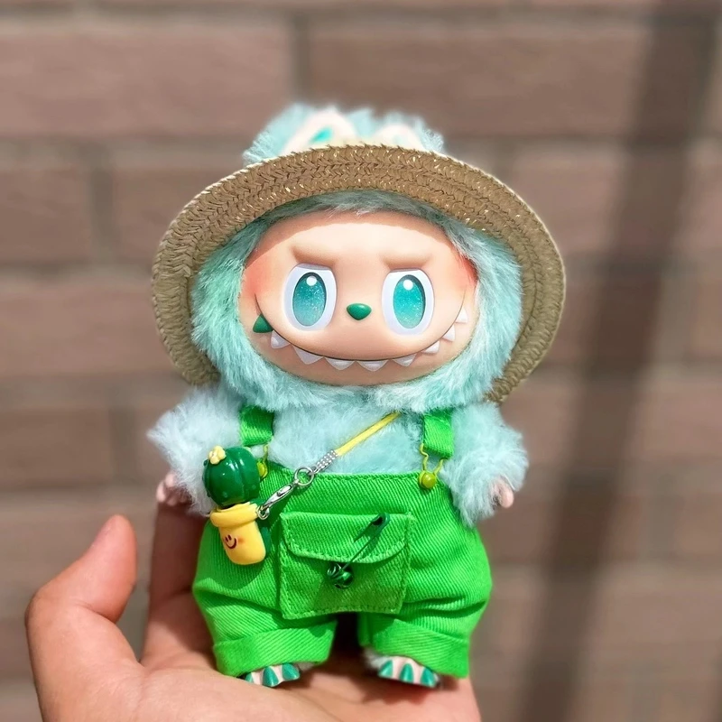 Für Labubu Puppenkleidung Badeanzug Niedliche Hai Hausschuhe 15-17 cm Labubu Brille Strohhut Idol Star Puppen Zubehör Urlaubsgeschenke