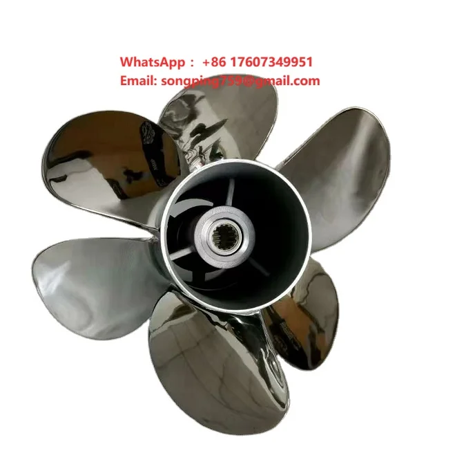 15 1/2 X 22.5 P Boat Rear Propeller  Boat Marine Prop Matched  for SUZUKI  STAINLESS STEEL  OUTBOARD PROPELLER