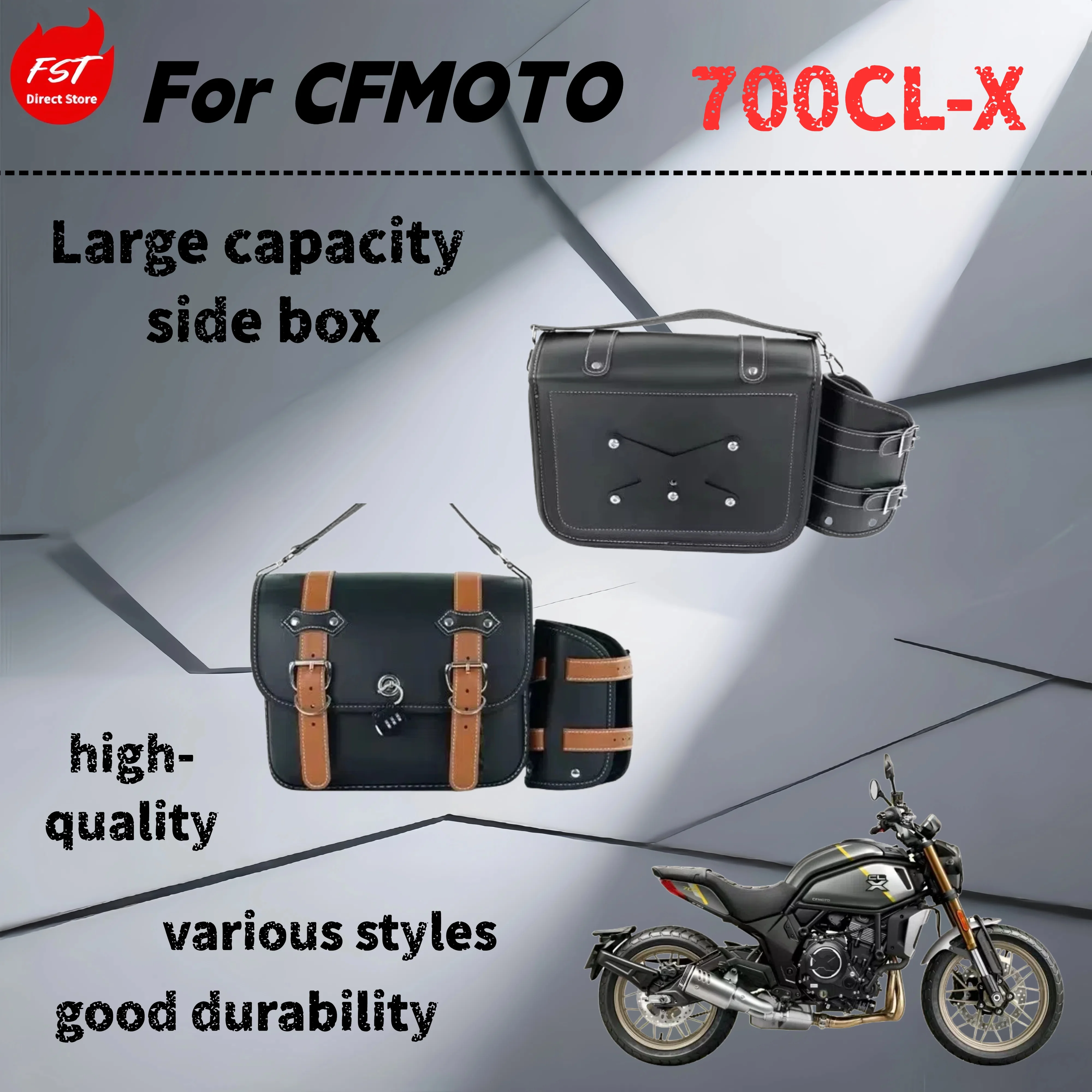 

For CFMOTO 700CLX waterproof side bag, side hanging bag, sundries bag, large capacity, with quick release bracket