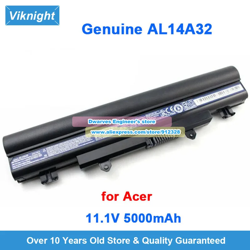 Original 11.1V AL14A32 Battery For Acer Aspire Z5WAH E5-511 E5-571 E5-471 E5-511-P34X V3-572PG-530Y V3-572G-749Q Laptop 5000mAh