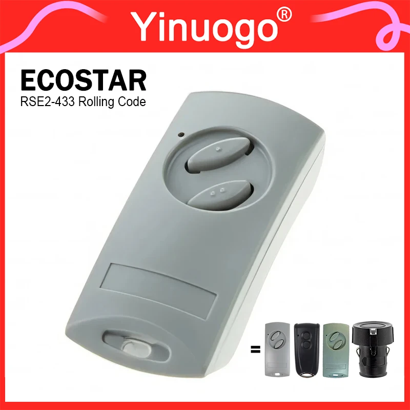 For ECOSTAR RSE2-433 Garage Door Remote Control 433MHz Rolling Code ECOSTAR RSE2 RSC2 RSZ1 433 Electric Gate Remote Control