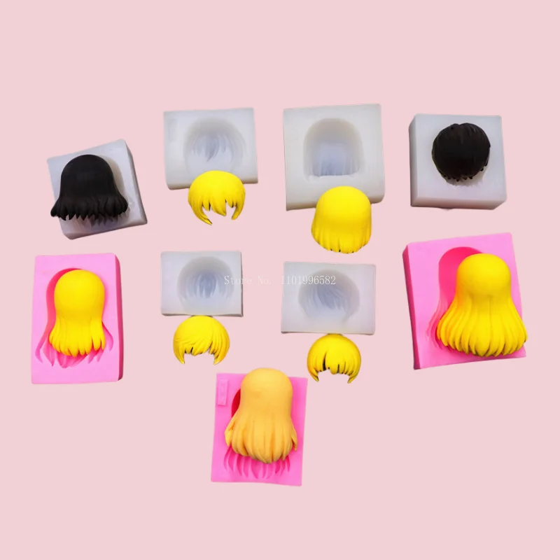 Ultra Light Clay Doll Hair Silicone Mould DIY Pottery Cartoon Model Anime Character Bangs Long and Short Hair Styling Hand Tools