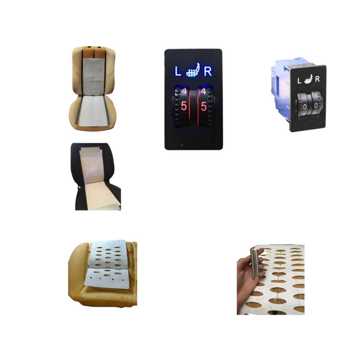 2 seats installed Seat Covers warm heated seats Automobiles universal Alloy wire  Heated Seat Heater 12V 2 Dial 5 Level Switch