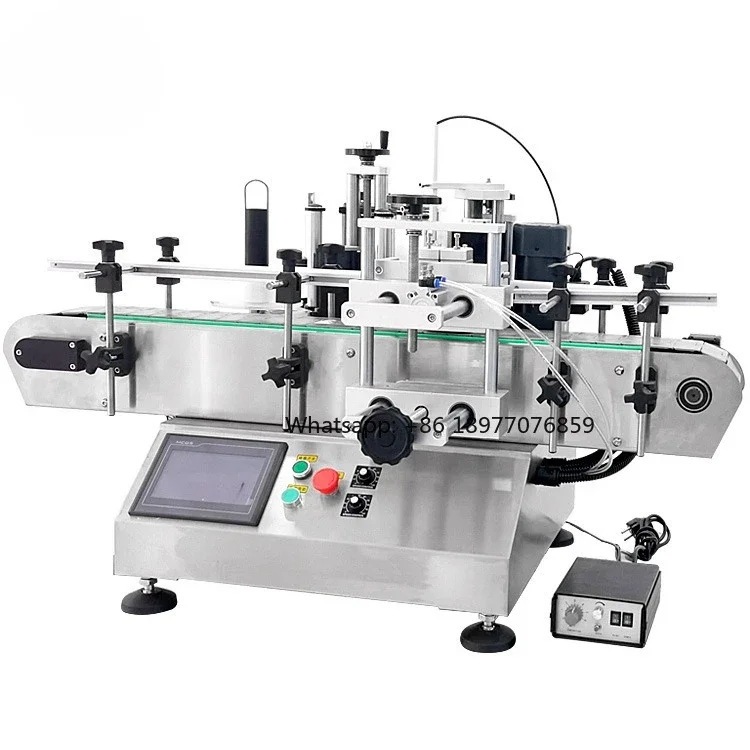 LT-150 Desktop Round Bottle Labeling Machine-Automatic Electric Touch Screen Digital Inkjet Printer