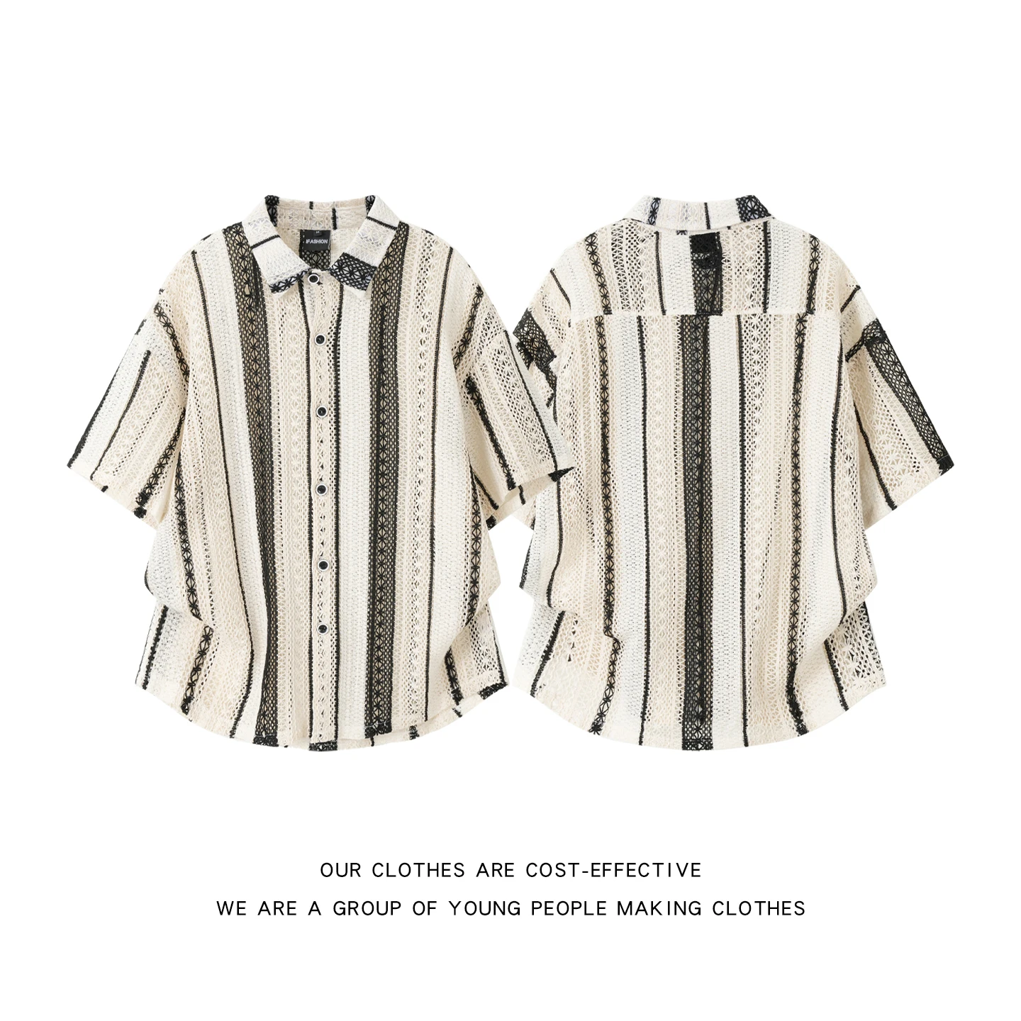 

Summer Casual Short Sleeve Shirt Men's Beach Vacation Style Couple's Outerwear Breathable Loose Fit Youth Trend Chinese Made