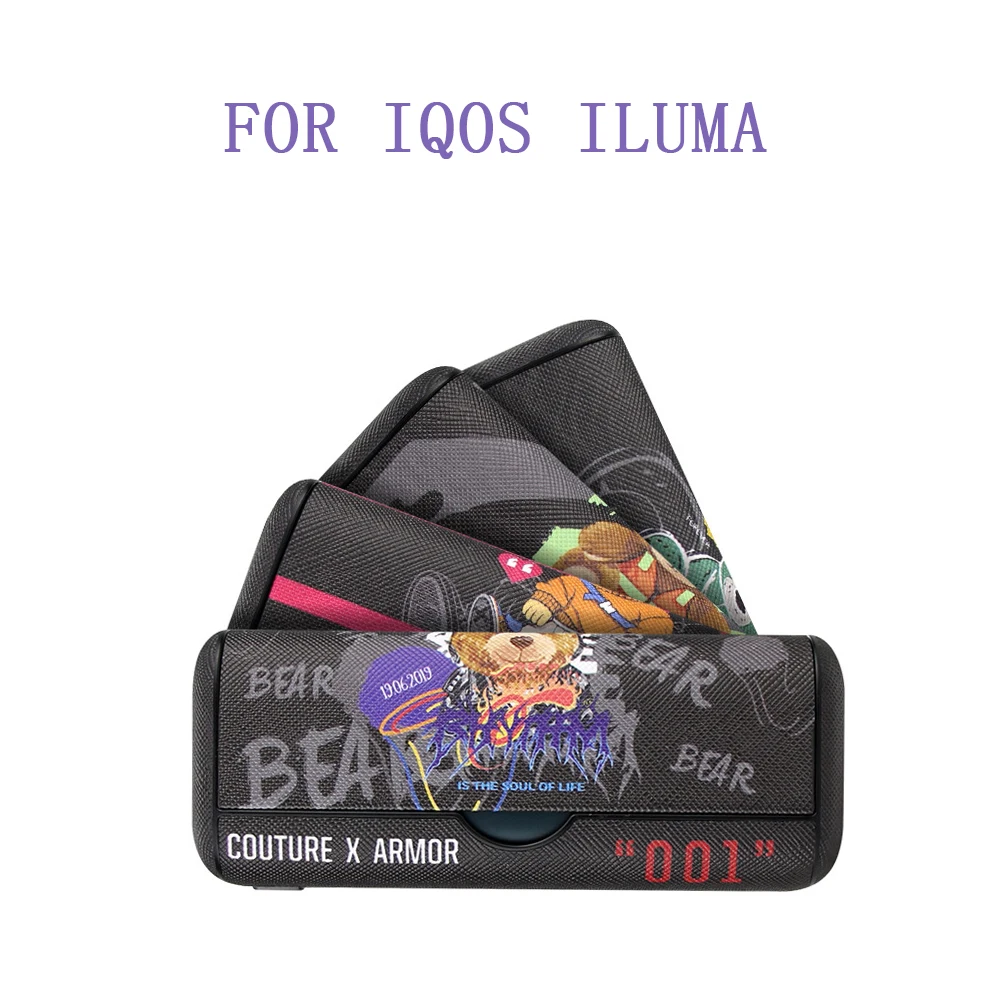 JINXINGCHENG 4 Colors Bear Pattern Holder for IQOS ILLUMA Prime Shockproof Bag Pouch for ICOS I LUMA Prime Protective Cover