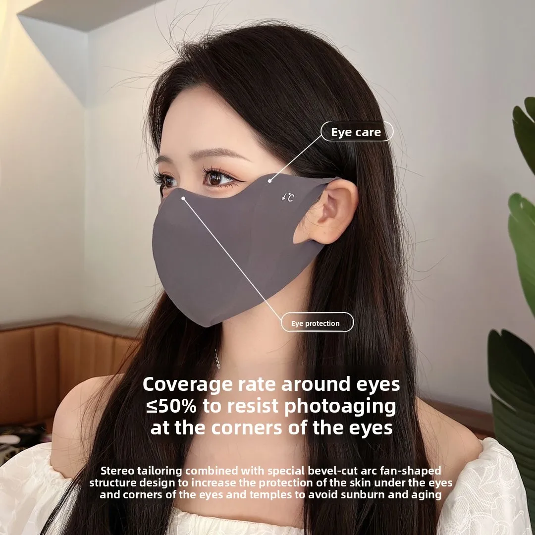 10-Pack Ice Silk Sun Protection Masks, UPF UV Protection, Breathable Seamless Thin Summer Face Cover