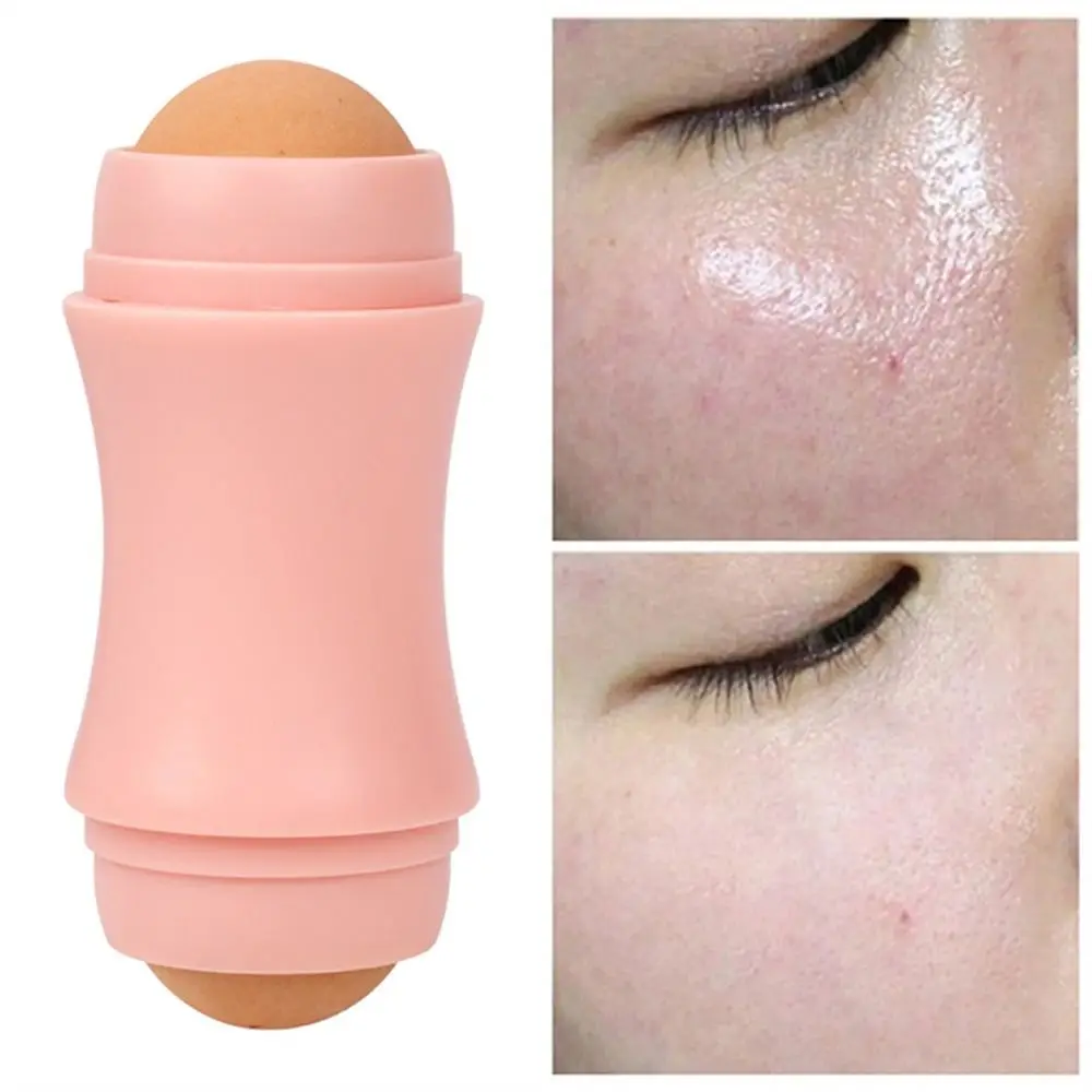 2 Balls Face Oil Absorbing Roller Skin Care Tool Volcanic Stone Facial Oil Removing Stick Washable Skin Makeup Tool Oil Absorber