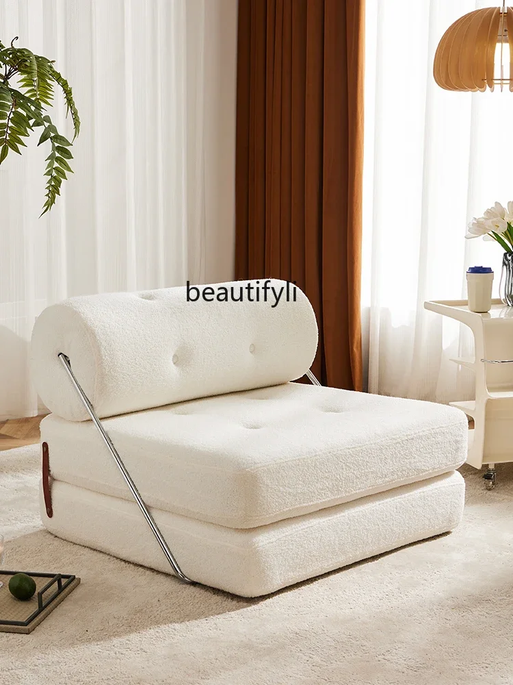 

Modern Japanese Style Cream Style Tofu Block Sofa Bed Lazy Folding Single Square Sofa