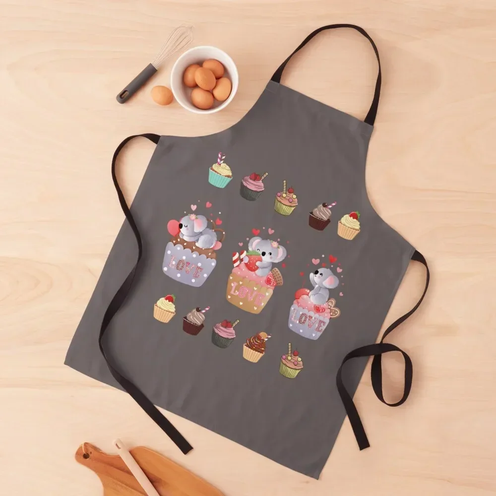 

Koala Cupcake ,funny koala ,Gift Cupcake ,Cupcake ,Gift for Mum ,Gift for Kids , Apron for kitchen useful Apron