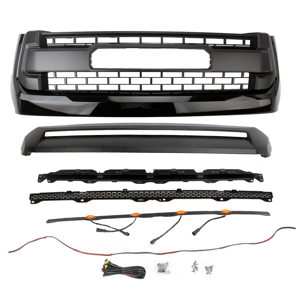 Car Front Racing Bumper Grille Upper Kidney Grill Radiator Fit for Toyota Tundra 2014-2019