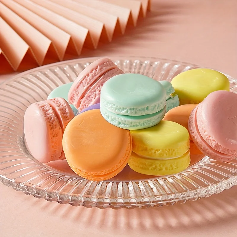 3 Stück 3,5 cm realistische gefälschte Macaron-Modellbonbons – französische Dessert-Requisite aus PVC für Präsentation, Fotografie, Partydekoration und TikTok-Videos – Detail 6