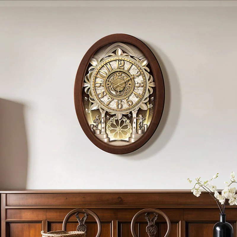 

Nordic Vintage Wall Clocks Living Room Luxury Modern Aesthetic Wall Clocks Creative Chinese Style Reloj Pared Home Decor