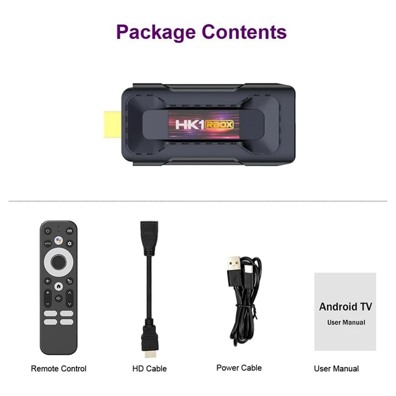 Top Deals HK1RBOX D8 Android 13.0 TV Stick 2G+16GB RK3528 Quad-Core ARM Corter TV BOX, Support Dual 2.4G/5G Wifi6,BT 5.0, USB 3.