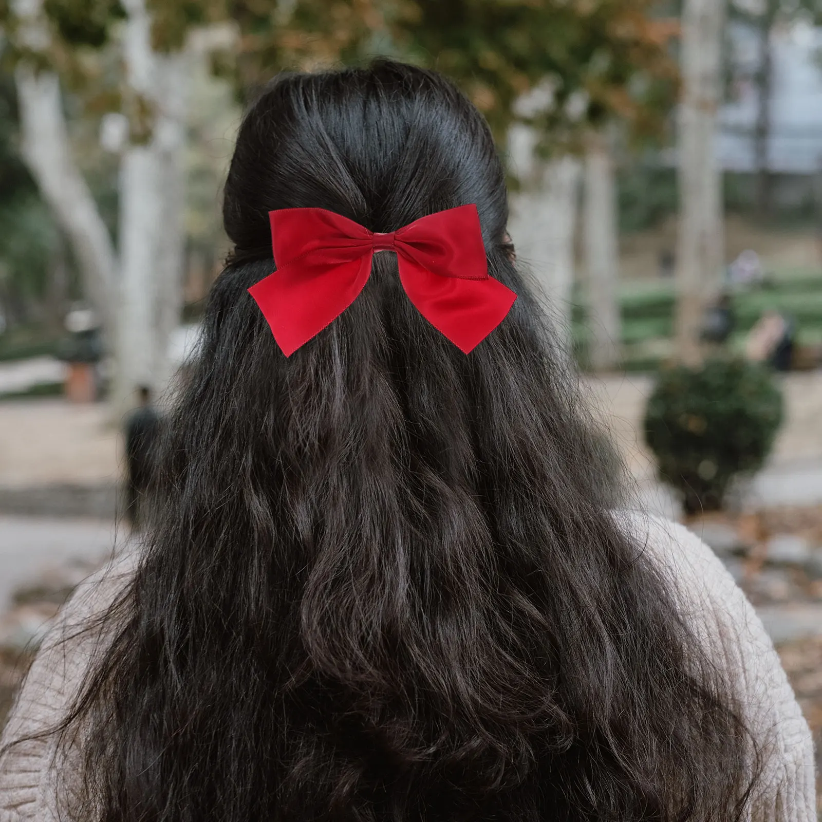 

6 Pcs Black Bow Clips Set Women Hair Accessories Reusable Stylish Long Hair Bows Decorative Iron Snap Barrettes