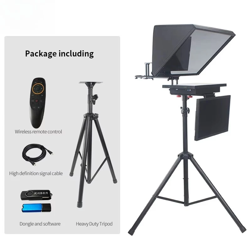 

Трансляция телесуфтерного оборудования, ЖК-рабентованный монитор, телесуфлер для студии Professional Teleprom Z20D