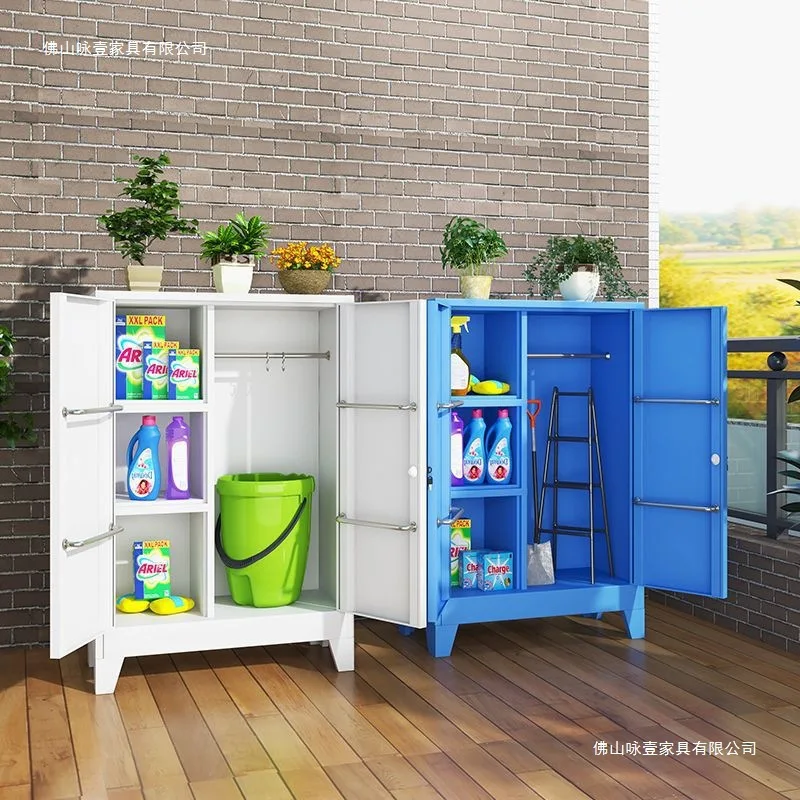 Housekeeping Glove  Storage Cabinet Cabinet Stainless Steel Tool Vacuum Cleaner Cleaning Cleaning Cabinet Mop Locker Balcony