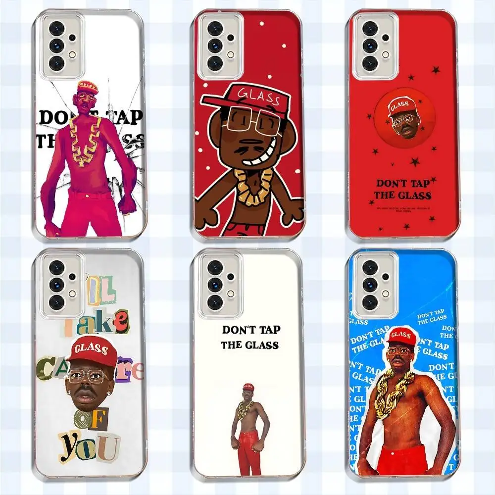 

T-Tyler DON'T TAP THE GLASS Phone Case For Samsung S24,30,21,22,23,20 FE,lite,PIus,Ultra,5G,Note,9,10 Transparent Cover