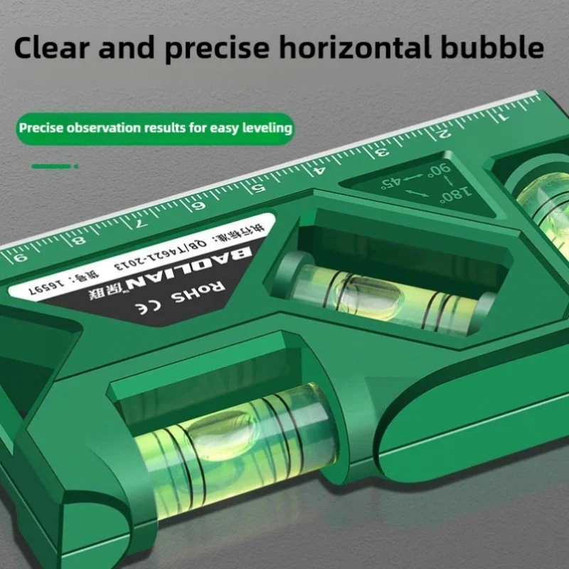 Mini misuratore di livello Misuratore verticale orizzontale ad alta precisione Goniometro per righello metrico Misuratore di livello tascabile magnetico portatile per la casa