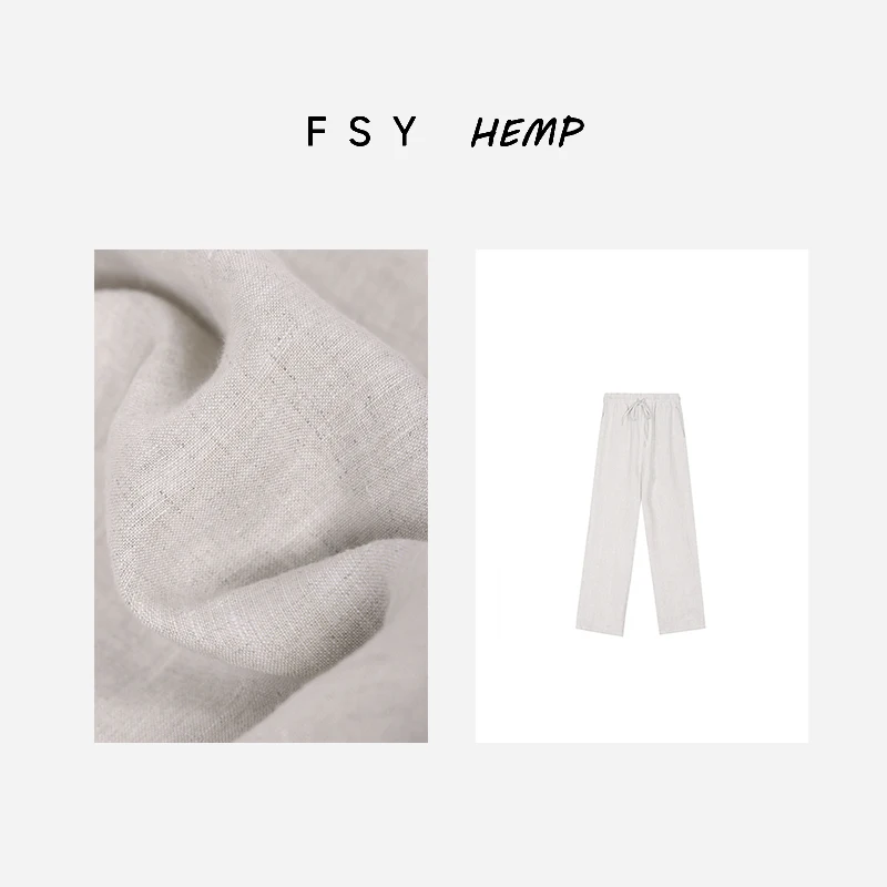 

High Waist Drapey Straight Leg Pants Men's Summer Dstring Casual Han Haax Trousers Casual Commute Sle Pure Color