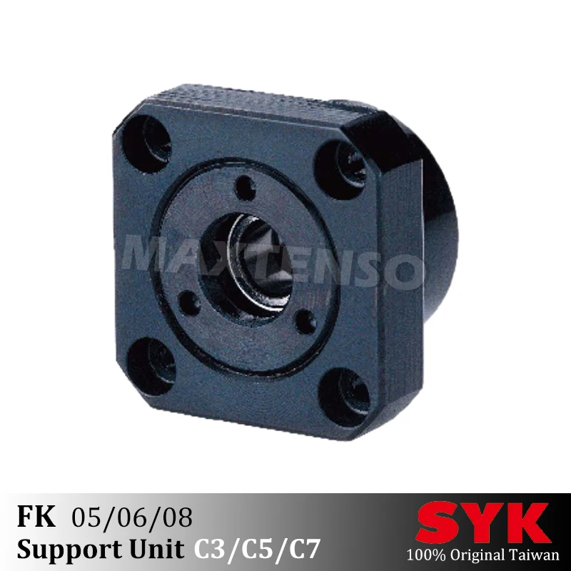 SYK Professional Support Unit FK05 FK06 FK08 Fixed-side C3 C5 C7 Ballscrew TBI SFU1204 Premium CNC Parts High Accuracy Taiwan