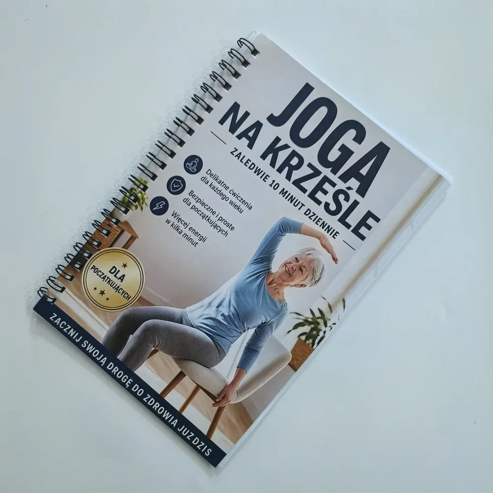 Chair Yoga Guide for Beginners, Polish Version, Weight Loss Workout, Muscle Strengthening & Flexibility Training