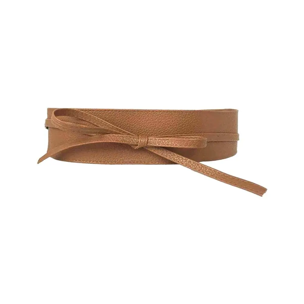 Fashion Slim Fit Simple Wrap Corset Waistband Leather Belt Wide Waist Band Ladies Dress Cummerbands