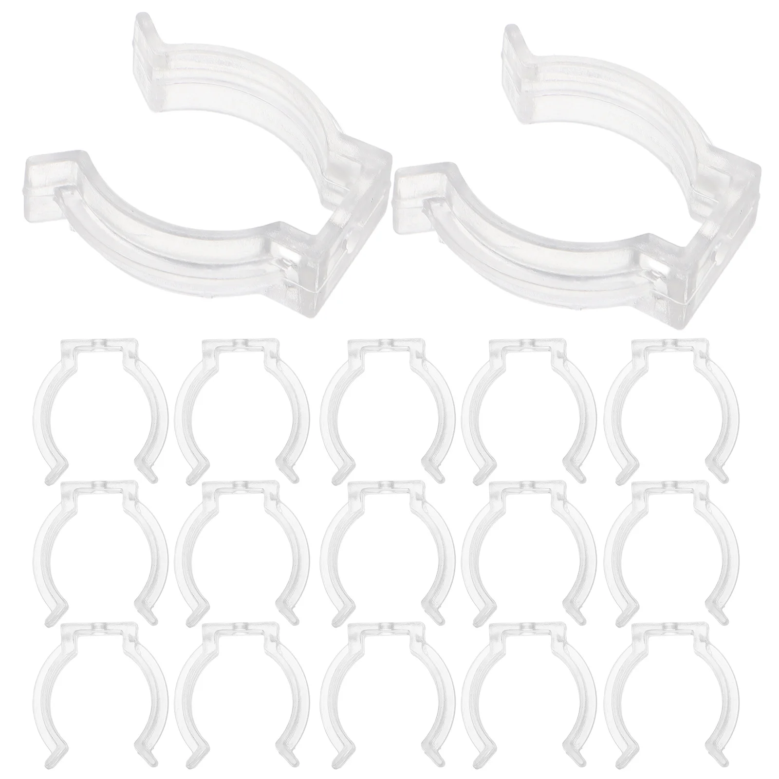 

30Pcs Transparent Plastic Tube Clamp Clear LED Tube Light Holder Clips Mounting Brackets for Indoor Home Office School