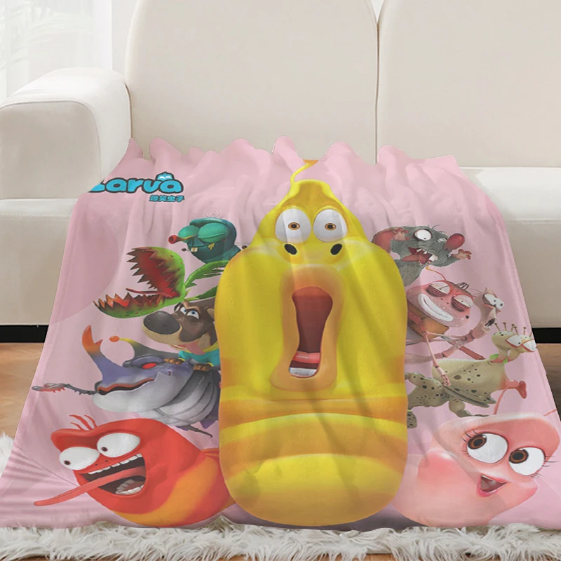 Sofa Blankets H-Larvas King Size Blanket Fluffy Soft Blankets Microfiber Bedding Warm Knee Bed Fleece Camping Custom Nap Anime