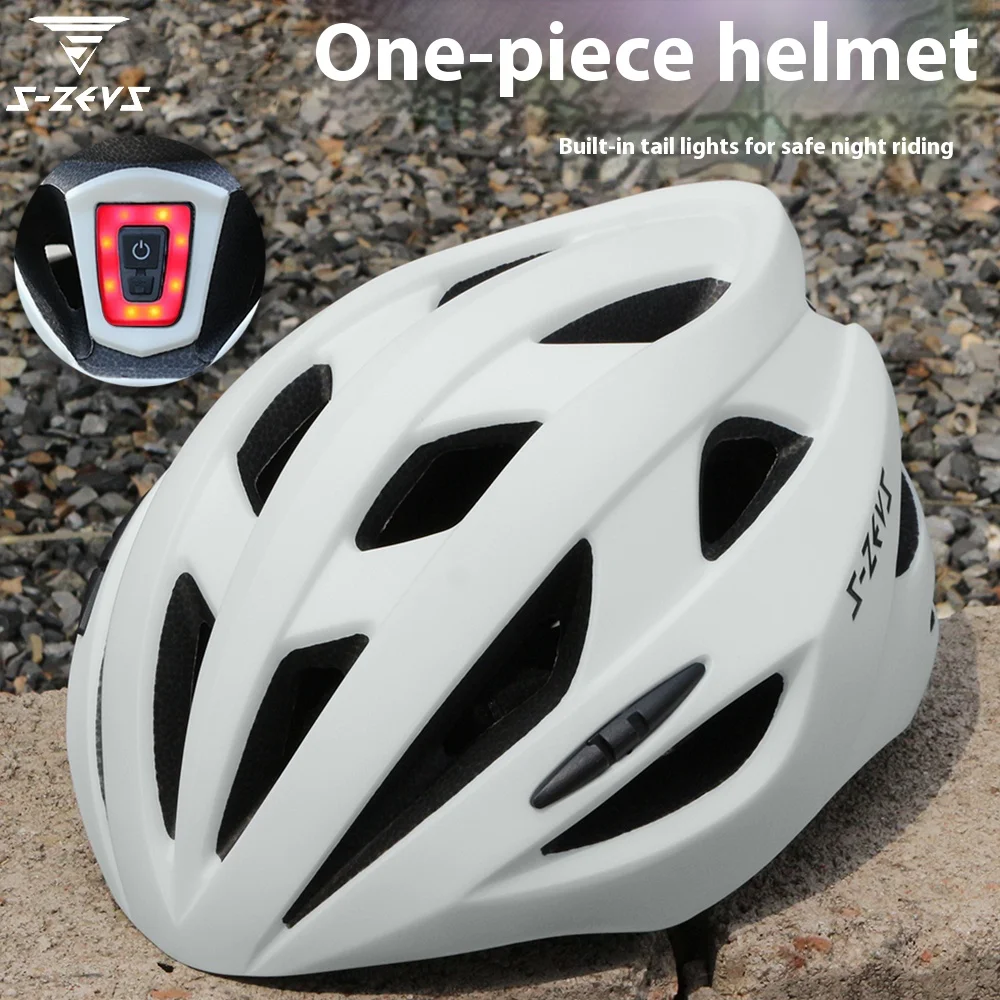 

S-Zeus велосипедный шлем для мужчин и женщин со светодиодной подсветкой, дорожный шлем для горного велосипеда, велосипедный шлем, перезаряжаемый шлем с полями