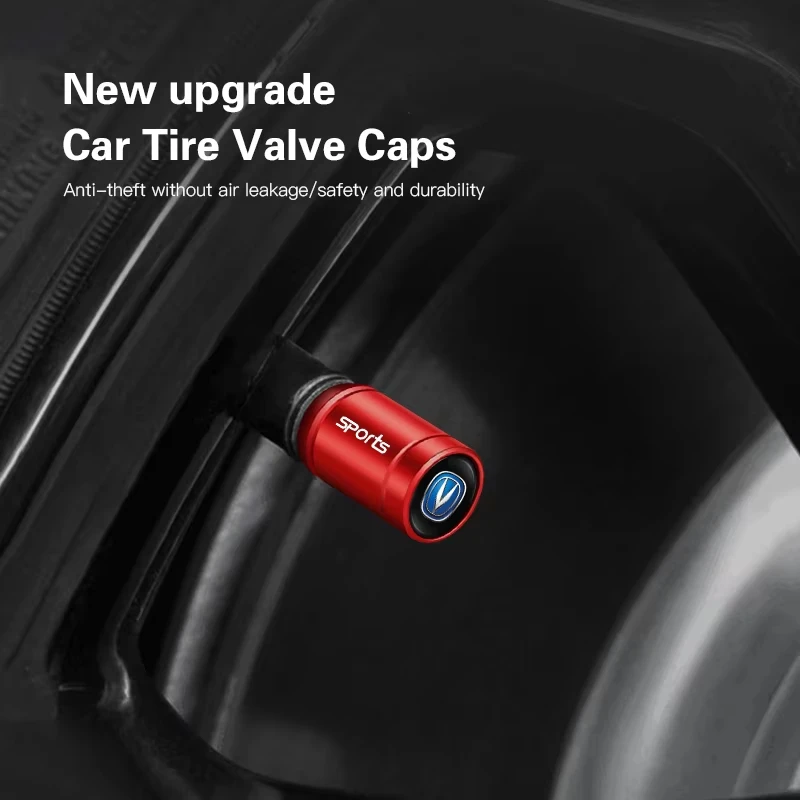 4Pcs Metal Tire Valve Caps Car Dust Proof Valve Stem Caps For Changan UNI-K CS35 CX70 CS85 CS55 CS75 CS15 Alsvin UNI-T Star EADO