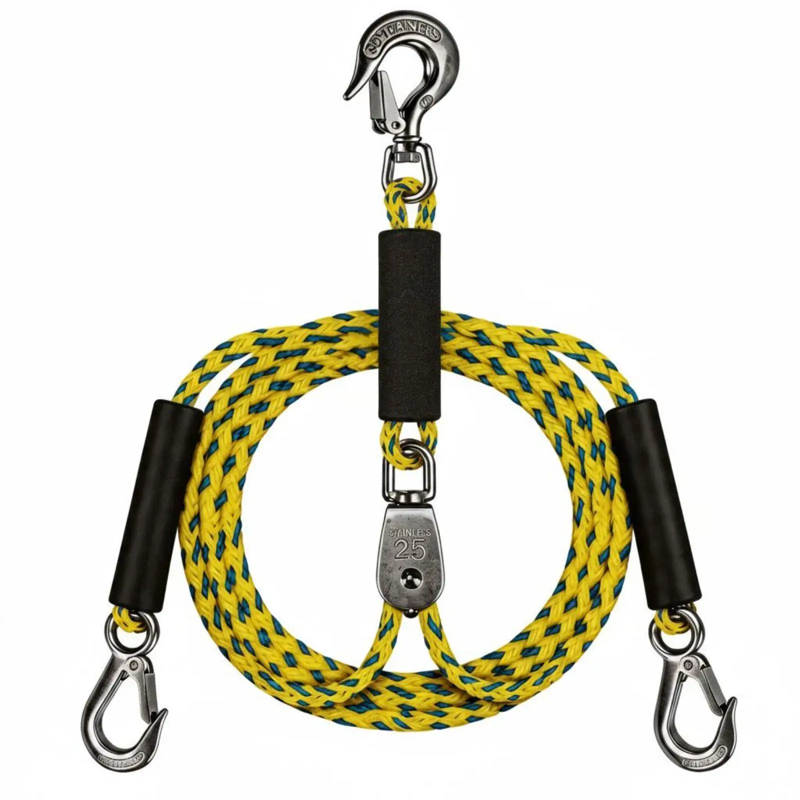 High Visibility Marine Tow Rope Braided Boat Towing Strap Heavy Duty Semi Rigid Boat Accessory for Floating Gear