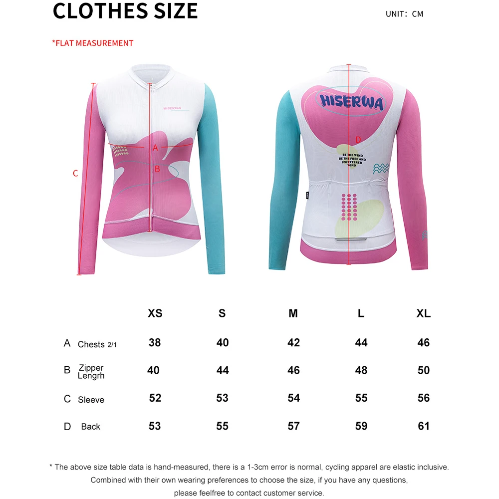 HISERWA Cycling Jersey Slim Fit SPF 50+ Women Long Sleeves Cycling Jersey High Quality Women Breathable Cycling Maillott Cycle