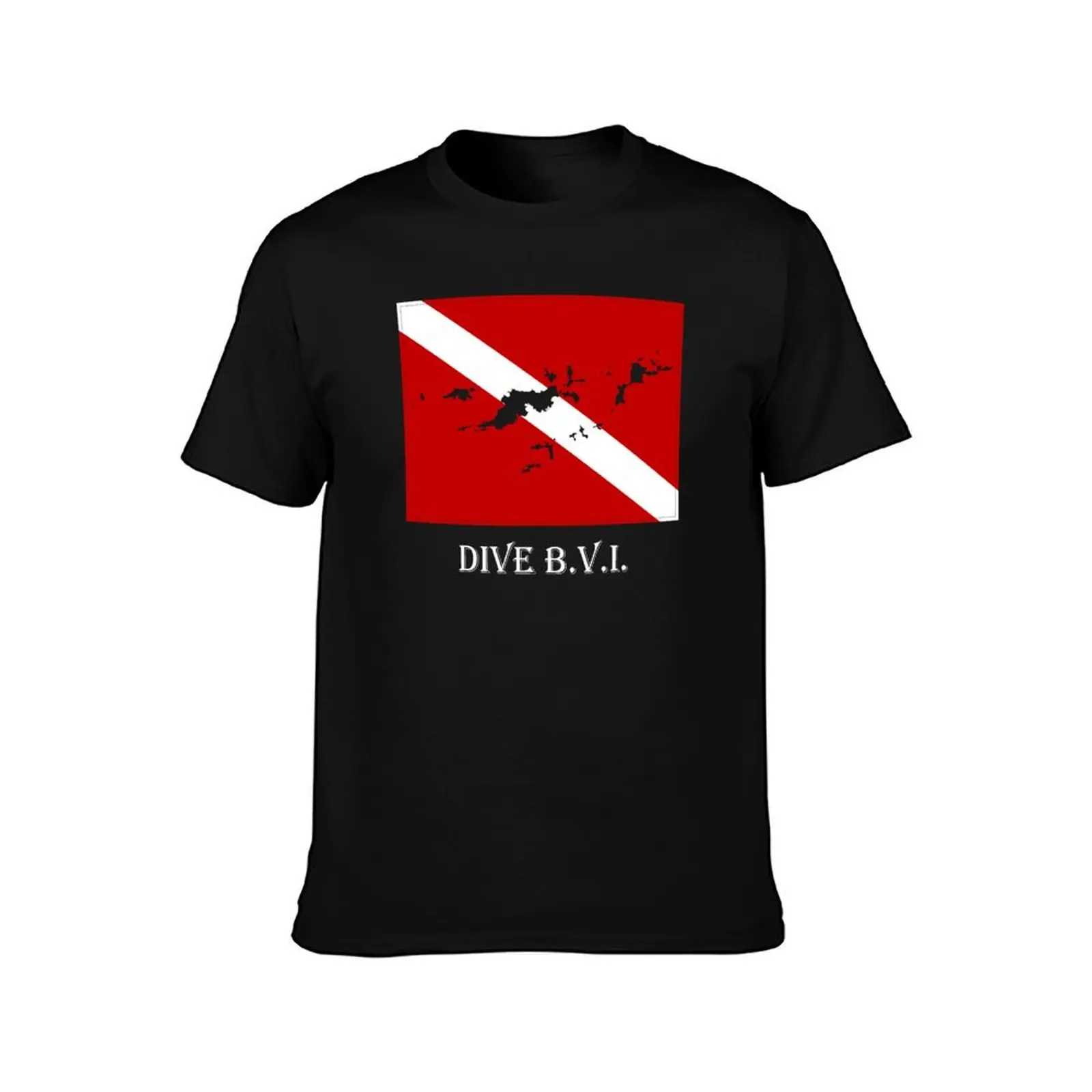 Dive British Virgin Islands T-Shirt Summer Casual Cotton Tee Oversized Streetwear Tops Vintage Graphic Print 100% Cotton
