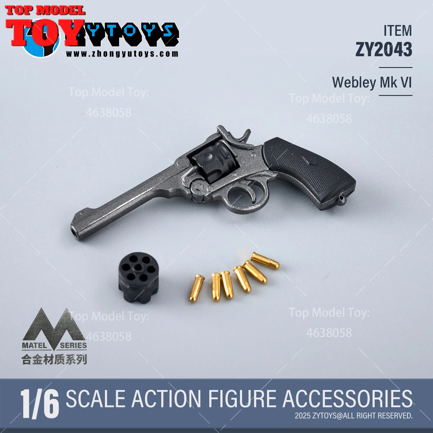 ZYTOYS ZY2041 ZY2042 ZY2043 1/6 M9 M1911 pistolet Webley Mk VI modèle de pistolet accessoire adapté 12 ''mâle soldat figurine corps poupées