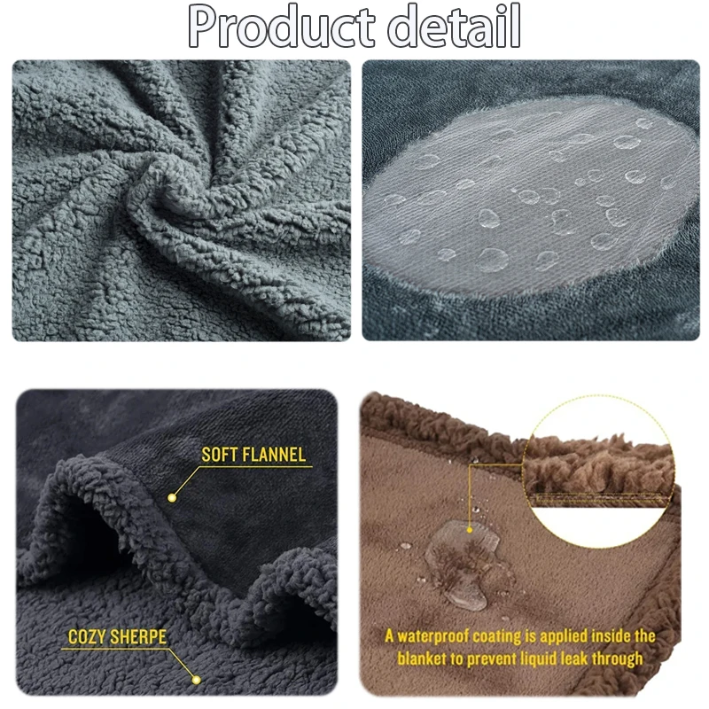 Waterproof Pet Blanket Liquid Pee Proof Dog Blanket Bed Couch, Flannel Fleece Furniture Protector Cover/blanket for Beds Soft 담요