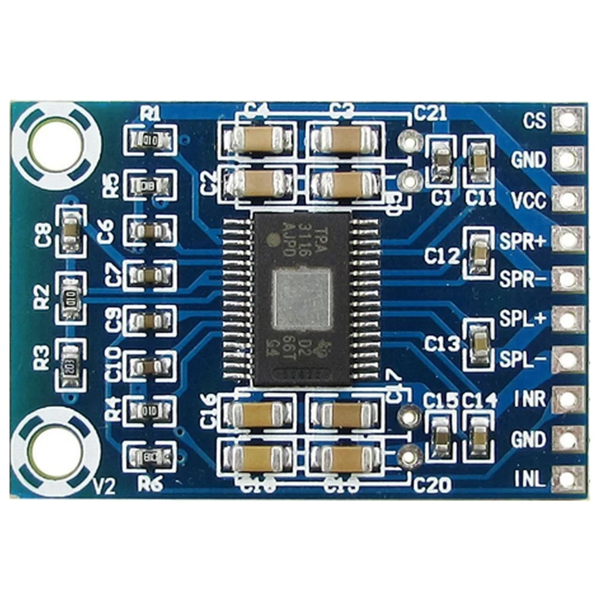 ABAC-2PCS TPA3116D2 Мини-цифровой усилитель DC12V-24V D класса 50 Вт + 50 Вт XH-M522, усилитель 50 Вт, плата усилителя мощности