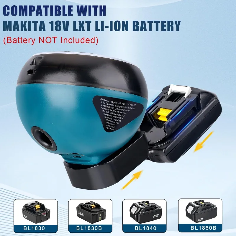 HAKSINKY Portable Wireless Speaker Supports Bluetooth 5.3 High-Definition Sound Quality for Makita/Milwaukee/Bosch 18V Battery