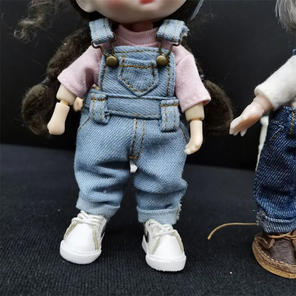 Fashion Trousers Doll Denim Pants Casual Wears Playing House Obitsu11 Overalls Mini Dress Up Doll Clothes Girls Toy